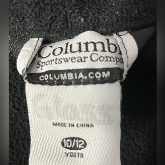 Columbia Fleece Jacket, Kid’s (10-12)/Medium, Black, Full Front Zipper - Picture 4 of 7